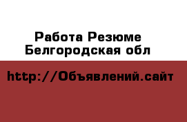 Работа Резюме. Белгородская обл.